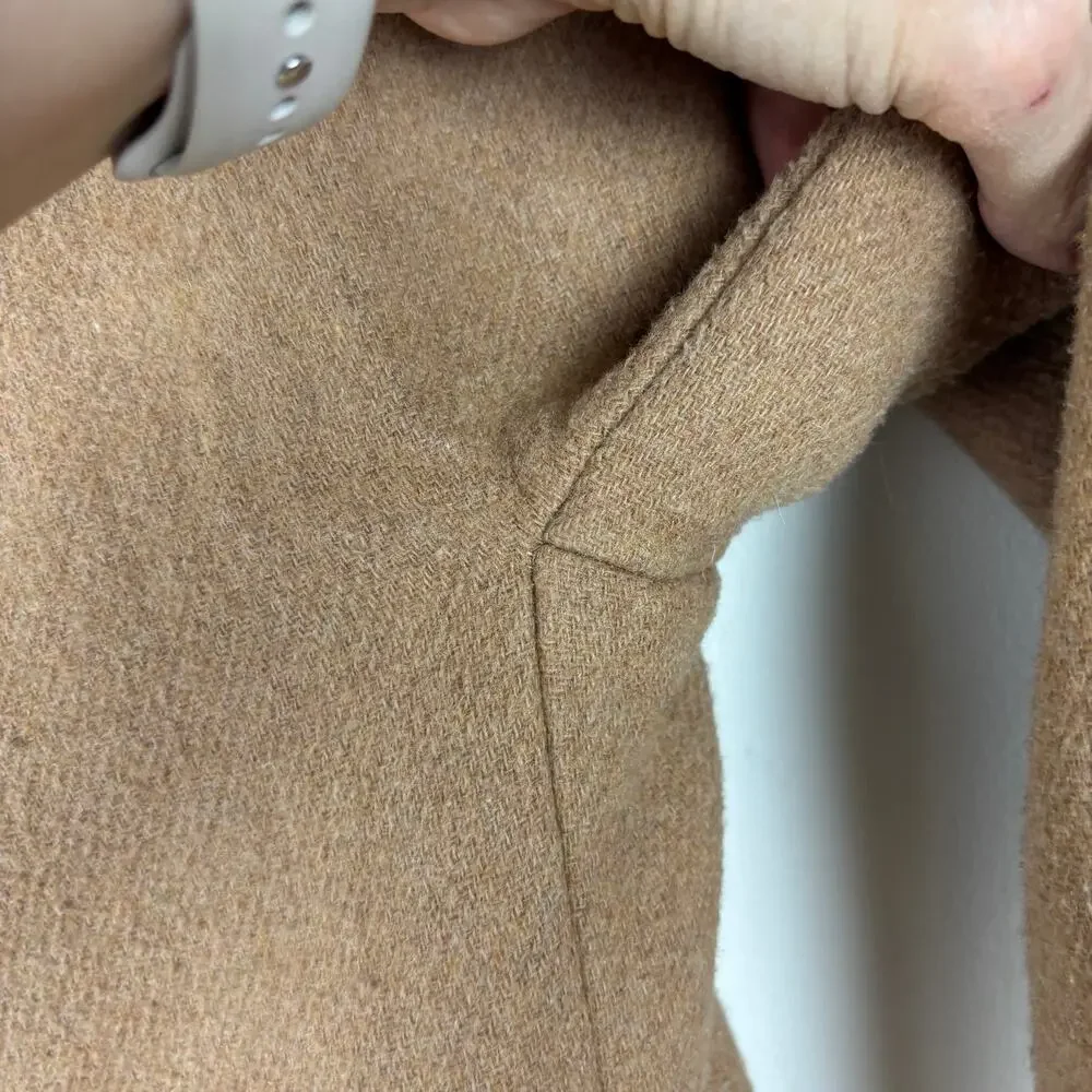 J.Crew City Coat Heather Acorn Brown 6 wool blend AB945